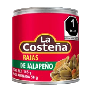 Rajas de jalapeño La Costeña